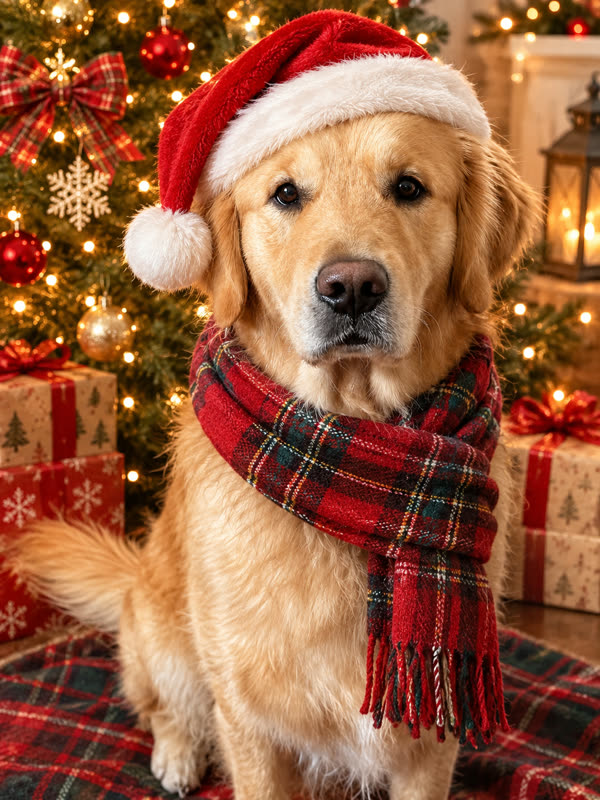 The Christmas photo generated from it