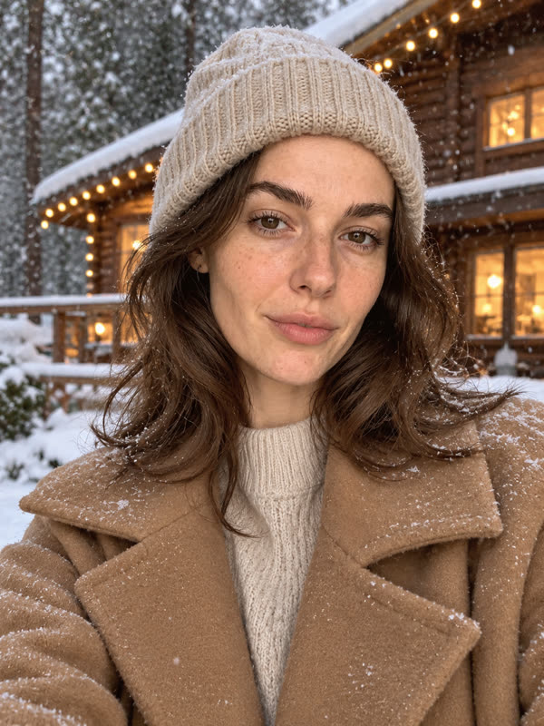 Snowy cabin